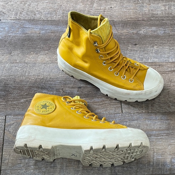Converse Gore-Tex Waterproof Lugged High Top Leather Sneakers - Picture 1 of 9